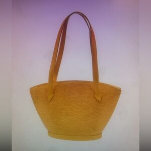 LV yellow Hand bag with purple inside